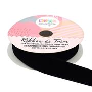 Velvet Ribbon 16mm x 2m, Black